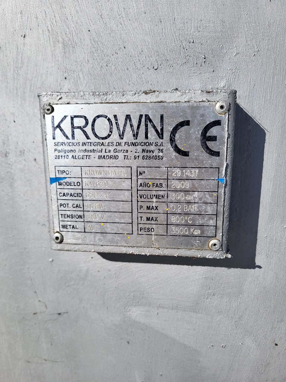 Дозировочная печь Krown Krownmatic KM 650 O1759, б/у